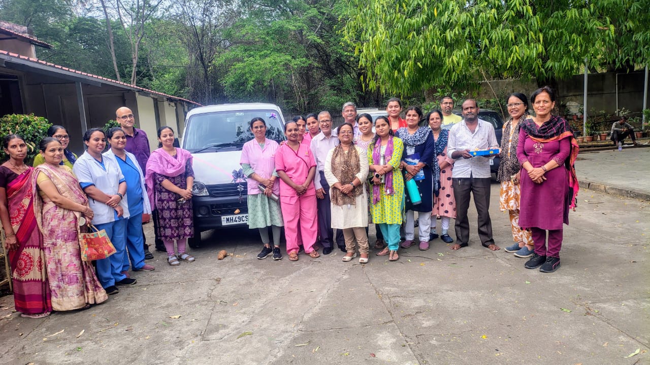 Snehaanchal staff receiving Vehicle