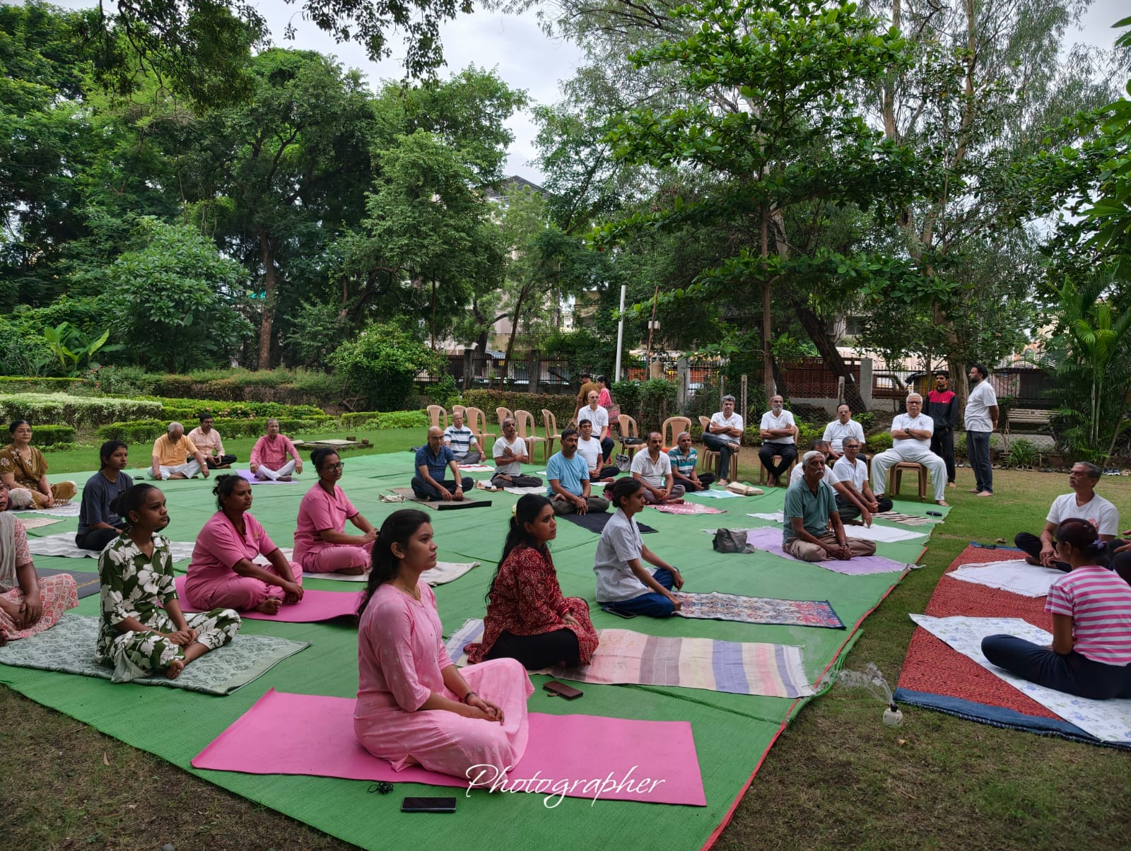 Coming together for wellness – a beautiful yoga session amidst nature